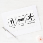Sticker Rectangulaire Mangez le rollerblade du sommeil (Enveloppe)
