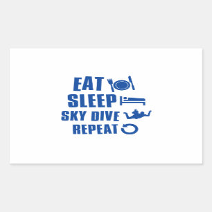Sticker Rectangulaire Mangez le sommeil Skye plonger