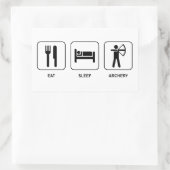 Sticker Rectangulaire Mangez le tir à l'arc du sommeil (Sac)