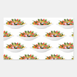 Sticker Rectangulaire Mangez plus de plantes frais motivation salade let