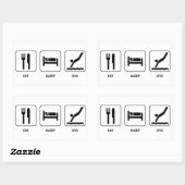 Sticker Rectangulaire Mangez Sleep Dive (Feuille)