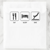 Sticker Rectangulaire Mangez Sleep Dive (Sac)