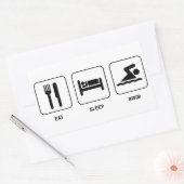 Sticker Rectangulaire Mangez Sleep Swim (Enveloppe)