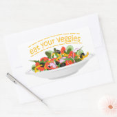 Sticker Rectangulaire Mangez vos Légumes Citer salade fraîche mélange bo (Enveloppe)