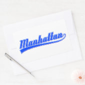 Sticker Rectangulaire Manhattan avec lave (Enveloppe)