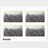 Sticker Rectangulaire Manhattan du Rockefeller Building 2012 (Feuille)