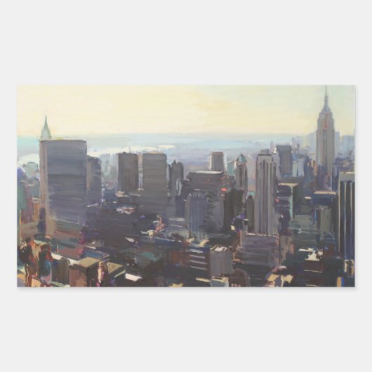Sticker Rectangulaire Manhattan du Rockefeller Building 2012 (Devant)