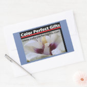 Sticker Rectangulaire Manifestation de Rose blanche (Enveloppe)