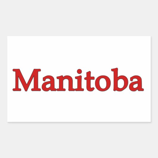 Sticker Rectangulaire Manitoba (Devant)
