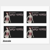 Sticker Rectangulaire mannequin à cheval fou de sid king (Feuille)
