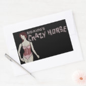 Sticker Rectangulaire mannequin à cheval fou de sid king (Enveloppe)