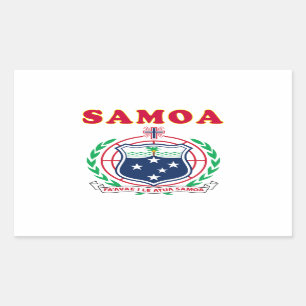 Sticker Rectangulaire Manteau du Samoa des conceptions de bras