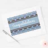 Sticker Rectangulaire Manto Andino Azul (Enveloppe)