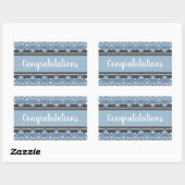 Sticker Rectangulaire Manto Andino Azul (Feuille)