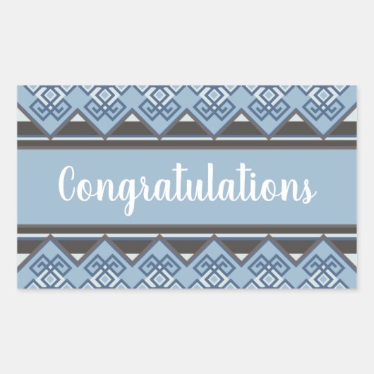 Sticker Rectangulaire Manto Andino Azul (Devant)