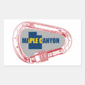 Sticker Rectangulaire Maple Canyon Escalade Carabiner (Devant)