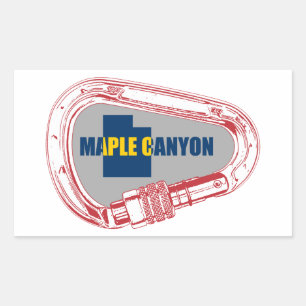 Sticker Rectangulaire Maple Canyon Escalade Carabiner