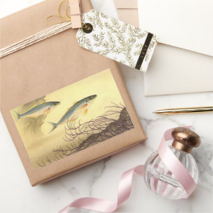 Sticker Rectangulaire Maquereau Poisson nager dans l'océan