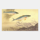 Sticker Rectangulaire Maquereau Poisson nager dans l'océan (Devant)