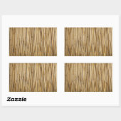 Sticker Rectangulaire Maquette de Bamboo Zen (Feuille)
