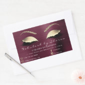 Sticker Rectangulaire Maquillage Beauté Salon Bourgogne Adress Luxe (Enveloppe)
