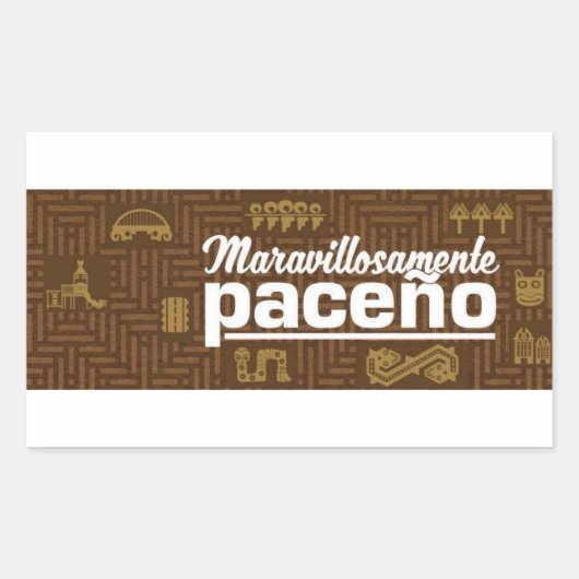 Sticker Rectangulaire Maravillosamente paceño (Devant)