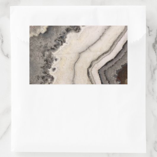 Sticker Rectangulaire Marble blanc (Sac)