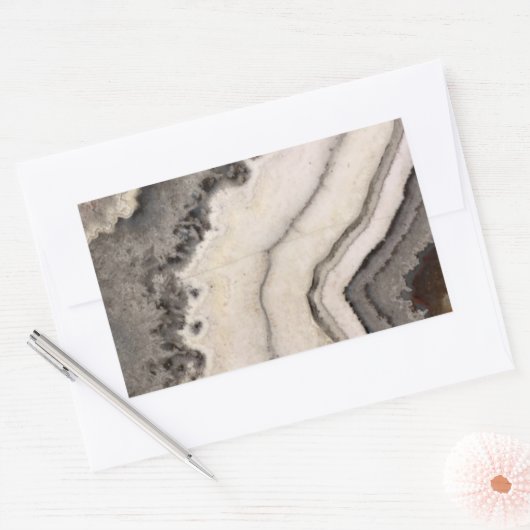 Sticker Rectangulaire Marble blanc (Enveloppe)