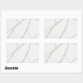 Sticker Rectangulaire Marbre Blanc (Feuille)