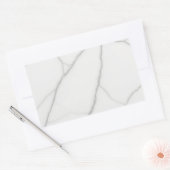 Sticker Rectangulaire Marbre Blanc (Enveloppe)