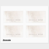 Sticker Rectangulaire Marbre blanc brossé simple et élégant professionne (Feuille)