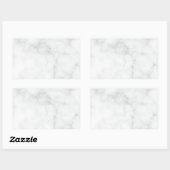 Sticker Rectangulaire Marbre Blanc Moderne (Feuille)