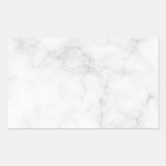 Sticker Rectangulaire Marbre Blanc Moderne (Devant)