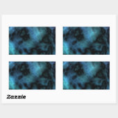 Sticker Rectangulaire Marbre Bleu Cosmic Faux (Feuille)