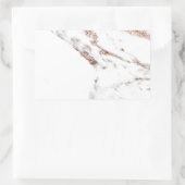 Sticker Rectangulaire marbre veine or rose (Sac)