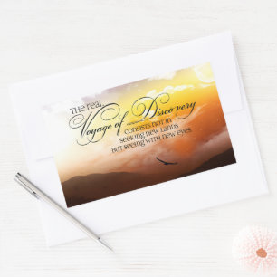 Sticker Rectangulaire Marcel Proust Citation Inspirationnelle "Nouveaux 