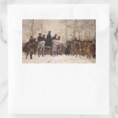 Sticker Rectangulaire Marche à Valley Forge - William Trego (1883) (Sac)