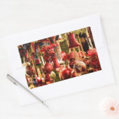 Sticker Rectangulaire Marché de Noël pendre Baubles Nuremberg (Enveloppe)