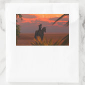 Sticker Rectangulaire Marche du matin (Sac)