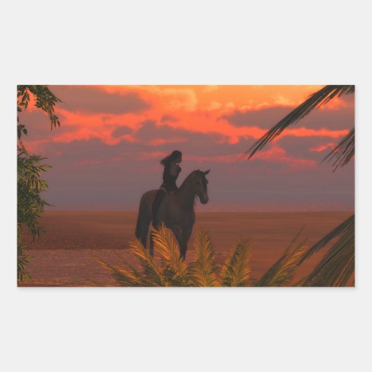 Sticker Rectangulaire Marche du matin (Devant)