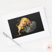 Sticker Rectangulaire Marchés Stocks Bull et Ours sur mesure (Enveloppe)