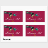 STICKER RECTANGULAIRE MARDI GRAS MASQUERADE (Feuille)