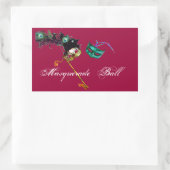 STICKER RECTANGULAIRE MARDI GRAS MASQUERADE (Sac)