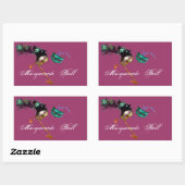 STICKER RECTANGULAIRE MARDI GRAS MASQUERADE (Feuille)