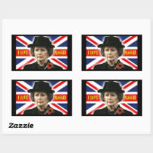 Sticker Rectangulaire Margaret Thatcher I Love Maggie (Feuille)