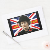 Sticker Rectangulaire Margaret Thatcher I Love Maggie (Enveloppe)
