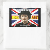 Sticker Rectangulaire Margaret Thatcher Premier ministre (Sac)