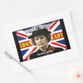 Sticker Rectangulaire Margaret Thatcher Premier ministre (Enveloppe)