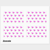 Sticker Rectangulaire Marguerite rose (Feuille)
