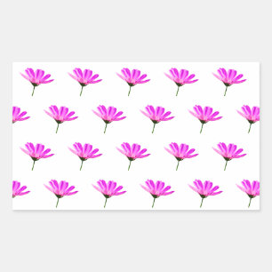 Sticker Rectangulaire Marguerite rose
